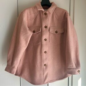 Love Tree Pink Button-Up Jacket size small with pockets!